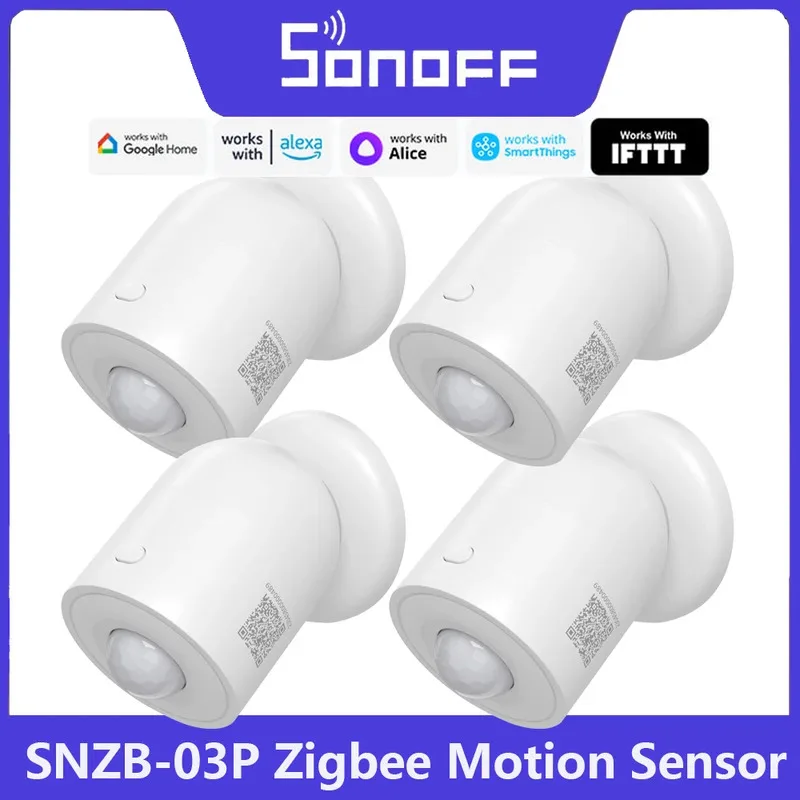 Датчик движения SONOFF SNZB-03P Zigbee для умного дома, локальное управление сценариями через приложение eWeLink, совместимость с Alexa и Google, требуется Zigbee-хаб
Датчик движения SONOFF SNZB-03P Zigbee для умного дома, локальное управление сценариями через приложение eWeLink, совместимость с Alexa и Google, требуется Zigbee-хаб