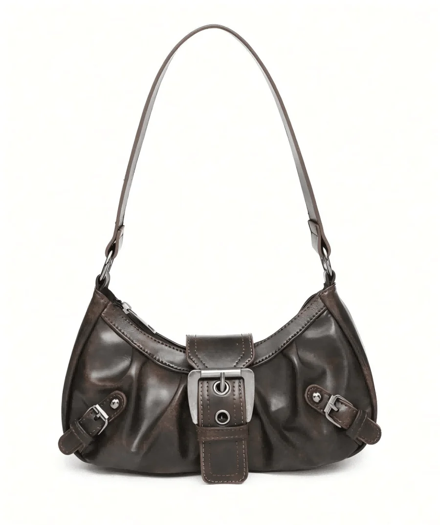 Кожаная сумка-седло коричневого цвета с эффектом потертости, с пряжкой, мягкая сумка через плечо/на подмышку для повседневного и вечернего образа
Кожаная сумка-седло коричневого цвета с эффектом потертости, с пряжкой, мягкая сумка через плечо/на подмышку для повседневного и вечернего образа