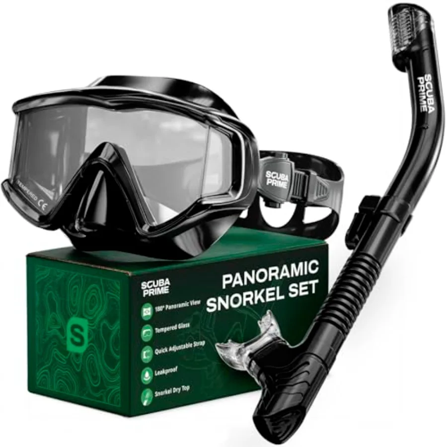Pano 3 180 Panoramic Dive Mask for scuba and snorkeling, tempered glass, black/blue/red/grey, ultra-wide field of view with dry
Pano 3 180 Panoramic Dive Mask for scuba and snorkeling, tempered glass, black/blue/red/grey, ultra-wide field of view with dry