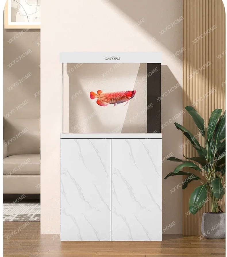 Household fish tank living room ultra-white glass fish tank medium and large aquarium bottom filter square inch arowana tank
Household fish tank living room ultra-white glass fish tank medium and large aquarium bottom filter square inch arowana tank