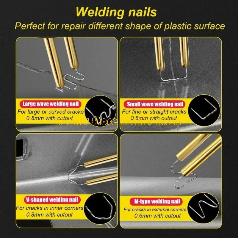 Y1AD Convenient Plastic Welding Kits Fast Heats Up,100pcs Hot Staple Fast and Precise
Y1AD Convenient Plastic Welding Kits Fast Heats Up,100pcs Hot Staple Fast and Precise