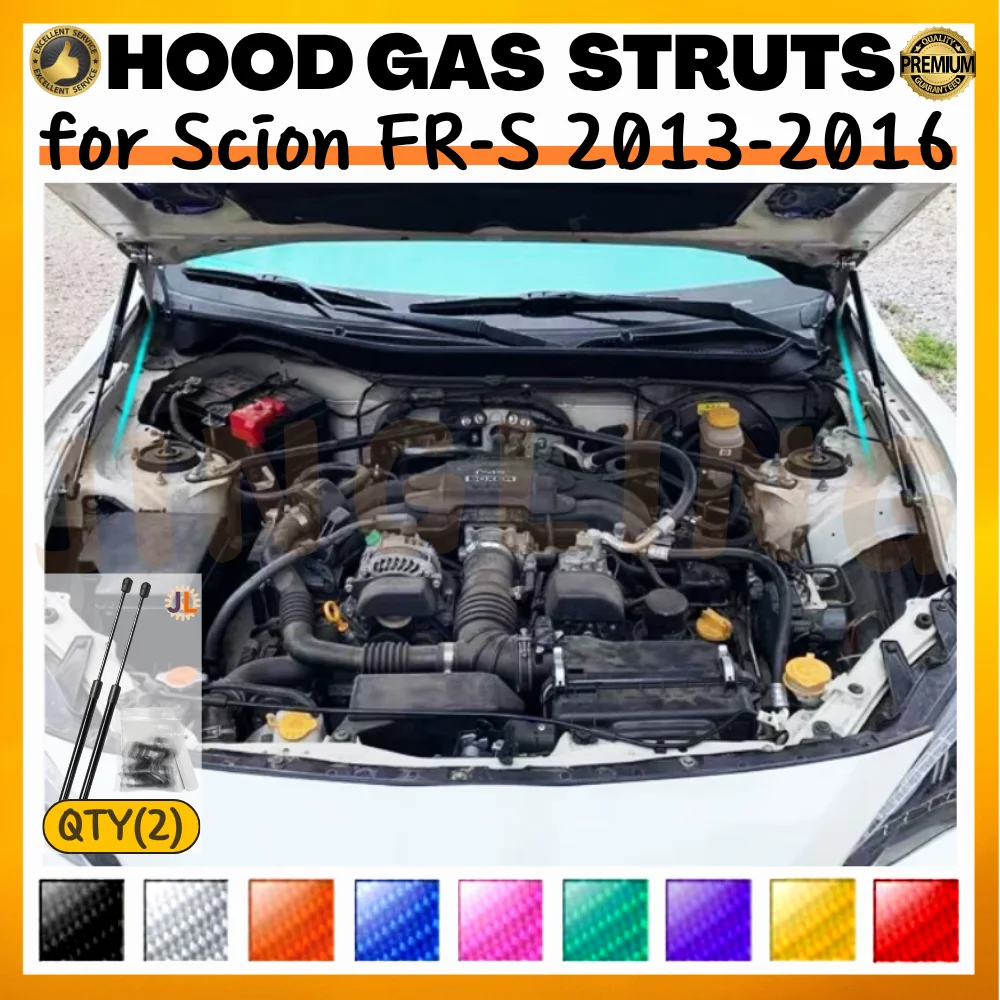 Qty(2) Hood Struts for Scion FR-S 2013-2016 Front Bonnet Modify Gas Springs Shock Absorber Lift Supports Dampers
Qty(2) Hood Struts for Scion FR-S 2013-2016 Front Bonnet Modify Gas Springs Shock Absorber Lift Supports Dampers