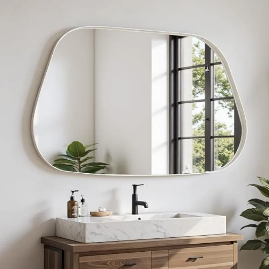 Irregular Wall Mirror 26"x40" Bathroom Mirrors Asymmetrical Artistic Decorative for Living Room Bedroom Bathroom Hallway Entryw
Irregular Wall Mirror 26"x40" Bathroom Mirrors Asymmetrical Artistic Decorative for Living Room Bedroom Bathroom Hallway Entryw