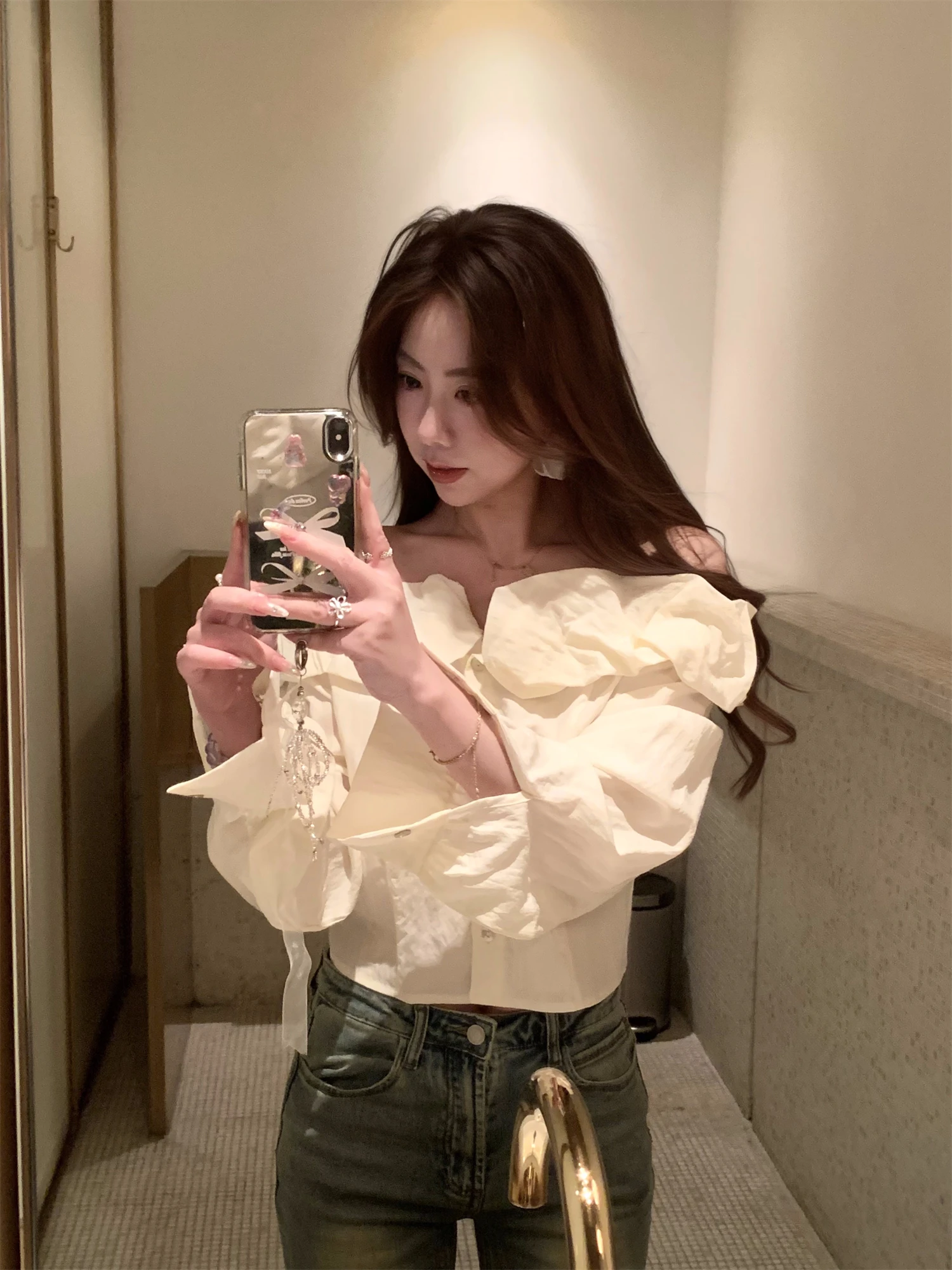 Ele Lace oulder Tianli Silk irt with Pleated Skirt for Women French Sle Straight Cut Long Sve Breathable Skin-Fr...
Ele Lace oulder Tianli Silk irt with Pleated Skirt for Women French Sle Straight Cut Long Sve Breathable Skin-Fr...