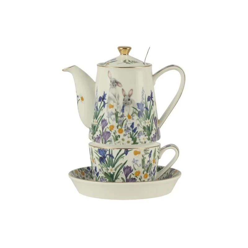 London Pottery 500ml Rabbit Flower Teapot Set Ceramic Tea Pot with stainless steel filter 300ml cup and saucers
London Pottery 500ml Rabbit Flower Teapot Set Ceramic Tea Pot with stainless steel filter 300ml cup and saucers