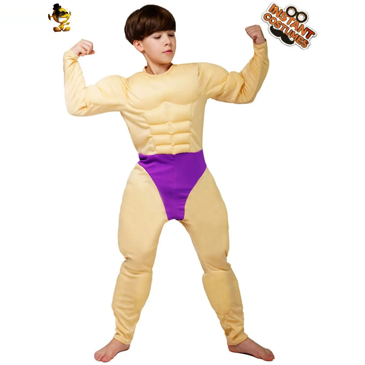 Adult And Kids Muscle Suit loween Role Play Funny Fake Abs Par Performance Costume Polyester Fiber Overall Outfit
Adult And Kids Muscle Suit loween Role Play Funny Fake Abs Par Performance Costume Polyester Fiber Overall Outfit
