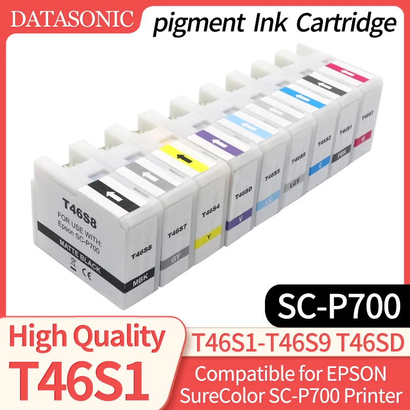 T46S T46S1 Ink Cartridge P700 T46S2 T46S3 T46S4 T46S5 T46S8 T46SD Premium Color Compatible for Epson SureColor SC P700 Printer
T46S T46S1 Ink Cartridge P700 T46S2 T46S3 T46S4 T46S5 T46S8 T46SD Premium Color Compatible for Epson SureColor SC P700 Printer