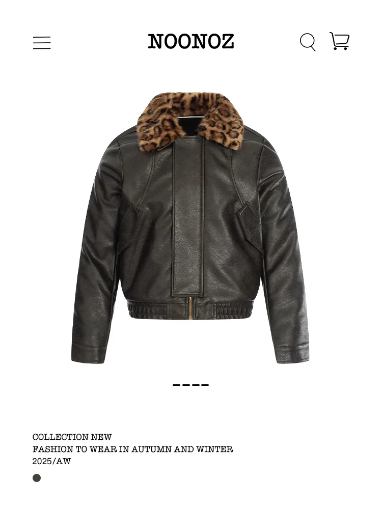 Noonoz Men's Biker Sle Jaet with Fur Collar Leopard Print PU Leather Warmth for Autumn Street Faion Casual Wear
Noonoz Men's Biker Sle Jaet with Fur Collar Leopard Print PU Leather Warmth for Autumn Street Faion Casual Wear