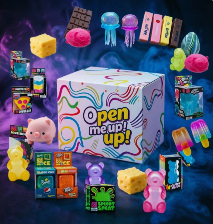 Mystery Surprise Box Assorted Squishy Toys, Perfect Anti-stress Gift for Birthday, Christmas & Party Favors
Mystery Surprise Box Assorted Squishy Toys, Perfect Anti-stress Gift for Birthday, Christmas & Party Favors