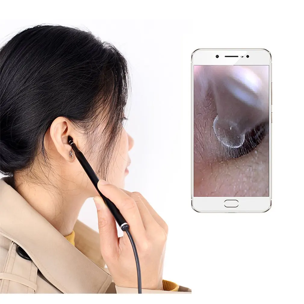 3.9MM HD Ear Scope Endoscope USB Ear Camera Otoscope Visual Ear Endoscope With Earwax Compatible Ear Cleaner For Android