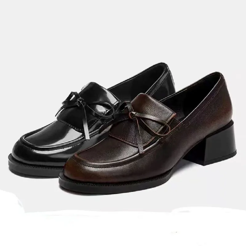 New Bowknot Chunky Heel Women's Loafers College Style Round Toe Designer Pumps for Ladies Comfort Shallow Brand Casual Shoes
New Bowknot Chunky Heel Women's Loafers College Style Round Toe Designer Pumps for Ladies Comfort Shallow Brand Casual Shoes