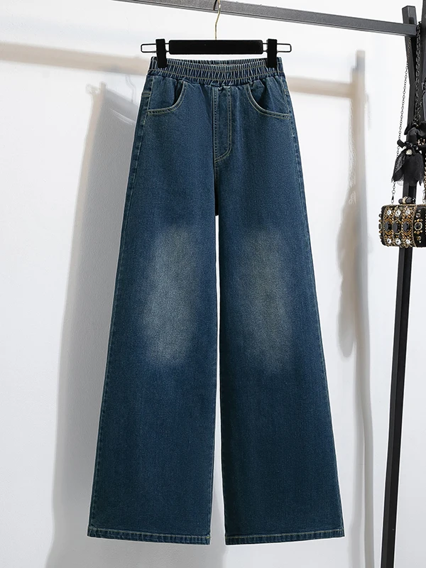 Свободные джинсы с высокой талией, прямые джинсы, женские синие джинсы в стиле ретро с эластичной резинкой на талии, осенние модные брюки больших размеров
Свободные джинсы с высокой талией, прямые джинсы, женские синие джинсы в стиле ретро с эластичной резинкой на талии, осенние модные брюки больших размеров