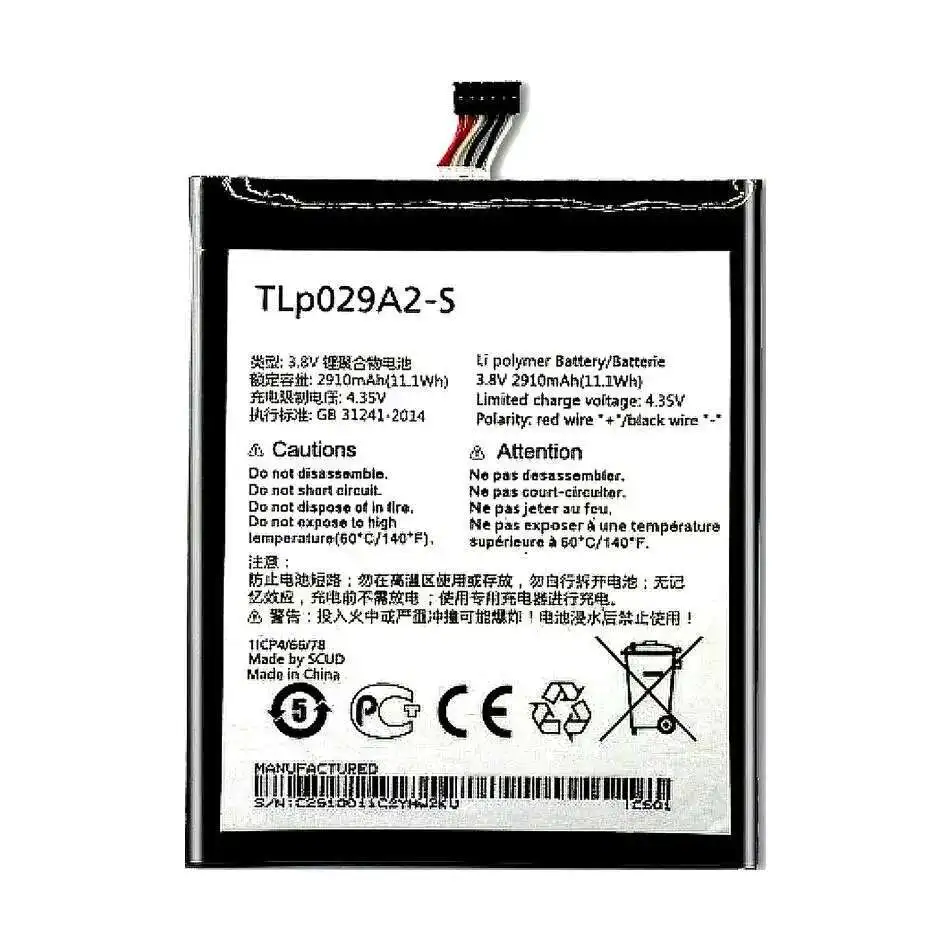 Долговечная батарея для мобильного телефона 2910 мАч TLP029A2 для Alcatel One Touch Idol 3 OT6045 6045Y 6045K 6045
Долговечная батарея для мобильного телефона 2910 мАч TLP029A2 для Alcatel One Touch Idol 3 OT6045 6045Y 6045K 6045