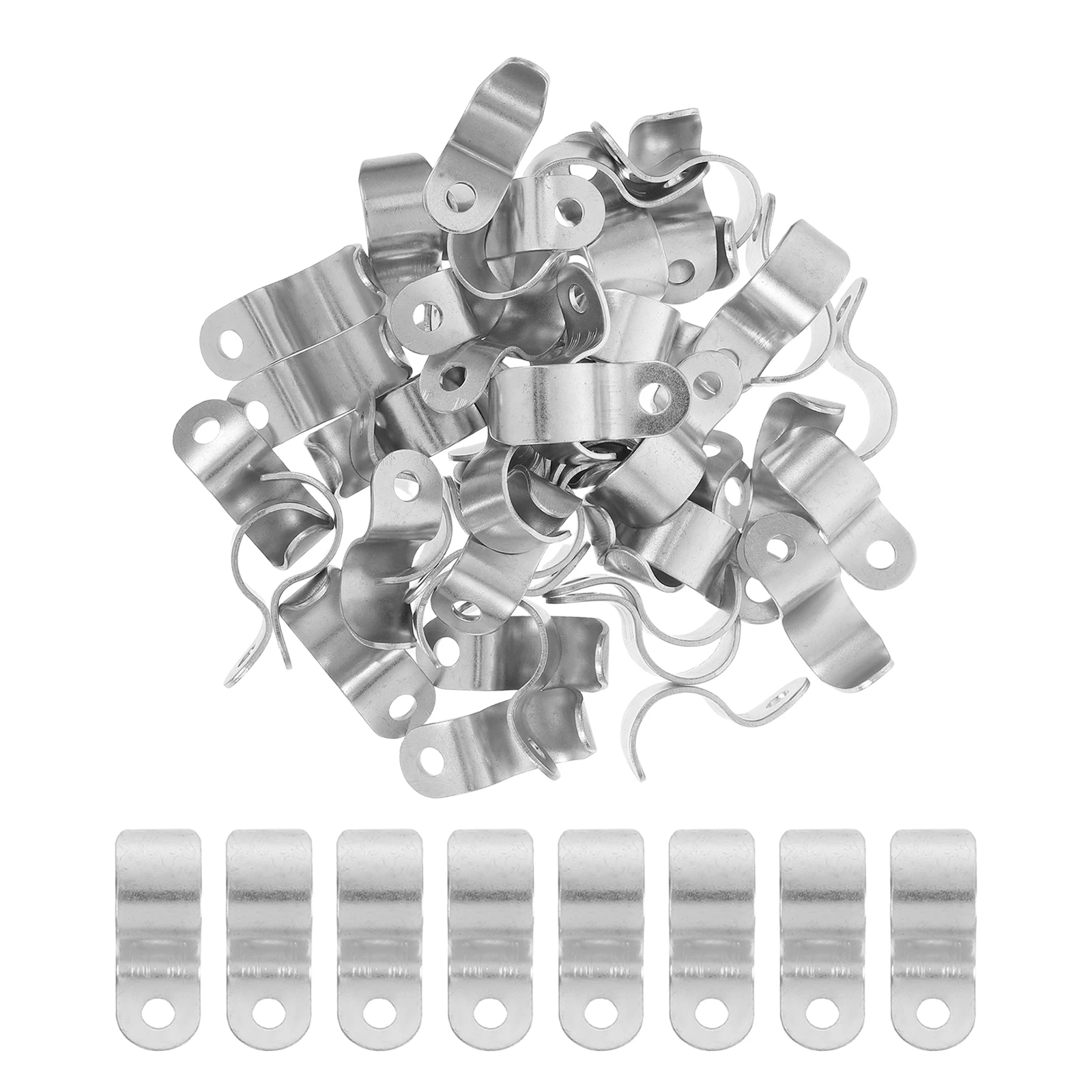 50pcs Water Pipe Clamps Durable Metal Brackets Secure Fixing Easy Installation Outdoor Home Use Silver Wire Mounting Clips
50pcs Water Pipe Clamps Durable Metal Brackets Secure Fixing Easy Installation Outdoor Home Use Silver Wire Mounting Clips