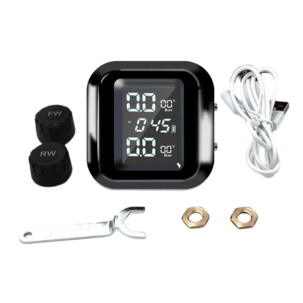 Motorcycle External Tire Pressure Sensors, Solar Power TPMS, Tire Pressure Monitoring System with Digital Display -T45C
Motorcycle External Tire Pressure Sensors, Solar Power TPMS, Tire Pressure Monitoring System with Digital Display -T45C