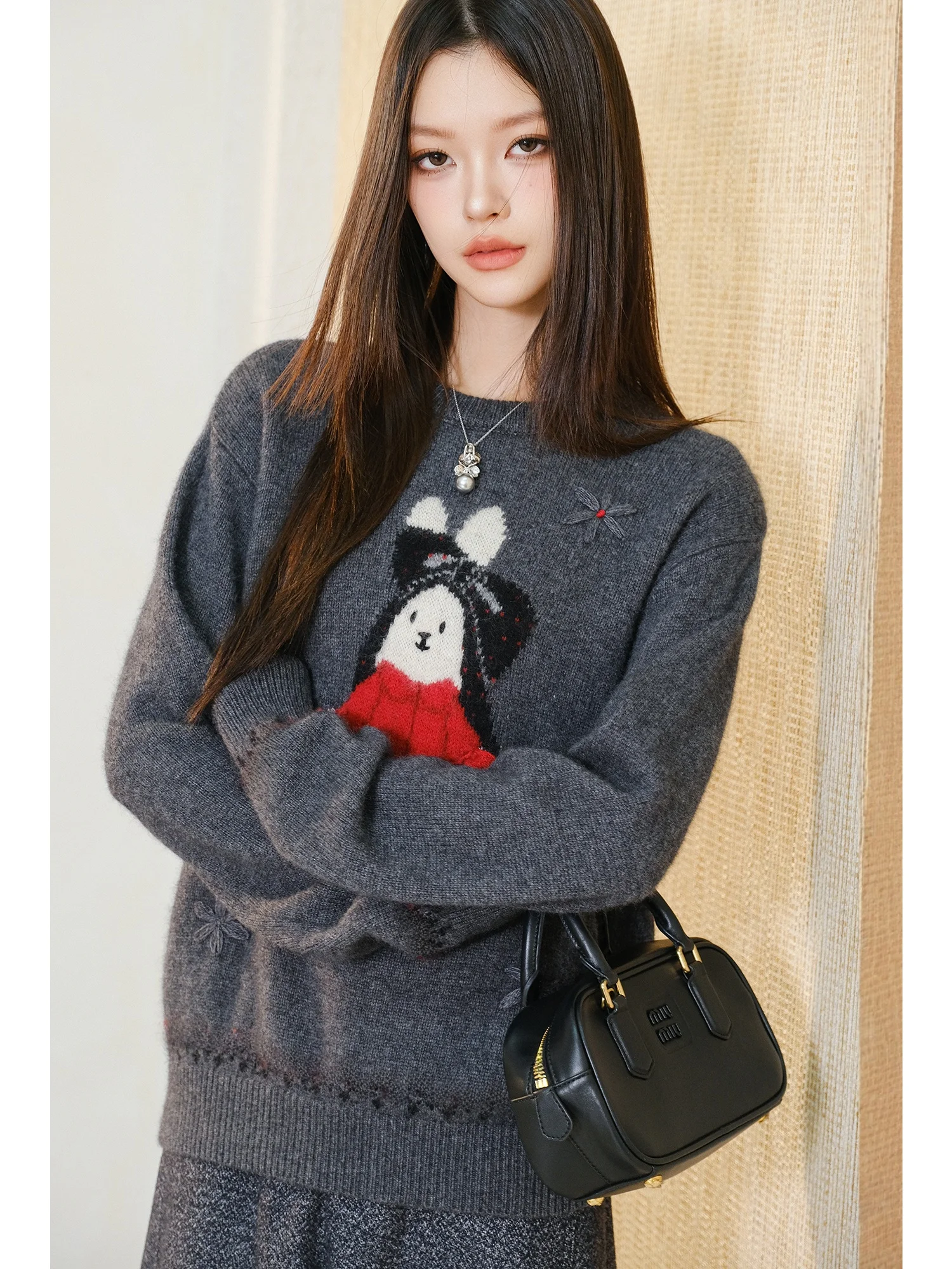 Женский свитер MIUCO из плотной шерсти и пряжи, вязаный, винтажный, с круглым вырезом, в стиле Fair Isle, для повседневной носки
Женский свитер MIUCO из плотной шерсти и пряжи, вязаный, винтажный, с круглым вырезом, в стиле Fair Isle, для повседневной носки