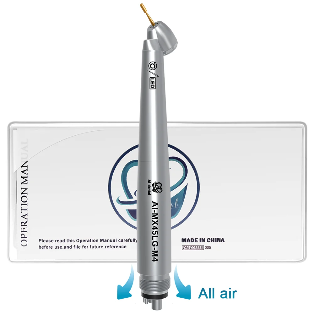 MX45LG Standard Head 45 Degree LED Self-Generator High Speed Handpiece Air Turbine Oral Hygiene Surgical Tools
MX45LG Standard Head 45 Degree LED Self-Generator High Speed Handpiece Air Turbine Oral Hygiene Surgical Tools