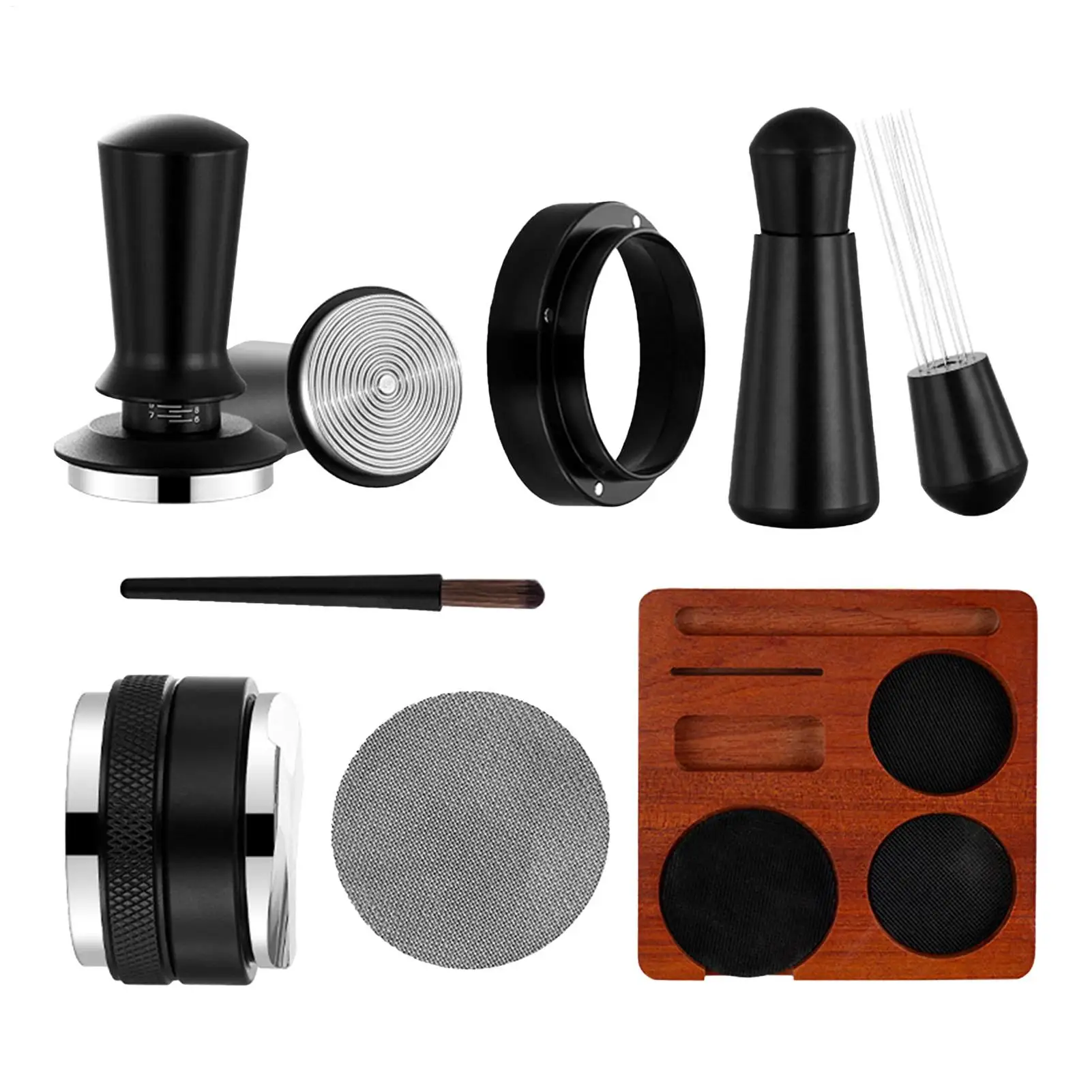 7pcs Coffee Tamper Set Professional Ergonomic Anti-Slip Tamper & Distributor Kit Baristas Tools For Home Kitchen Coffee Bar
7pcs Coffee Tamper Set Professional Ergonomic Anti-Slip Tamper & Distributor Kit Baristas Tools For Home Kitchen Coffee Bar