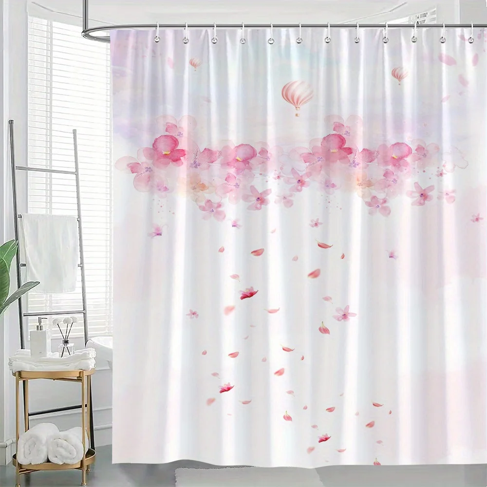 1pc Floral Shower Curtain, Polyester Fabric, Washable, Unlined, All-Season,Woven Flower Theme Bathroom Decor
1pc Floral Shower Curtain, Polyester Fabric, Washable, Unlined, All-Season,Woven Flower Theme Bathroom Decor