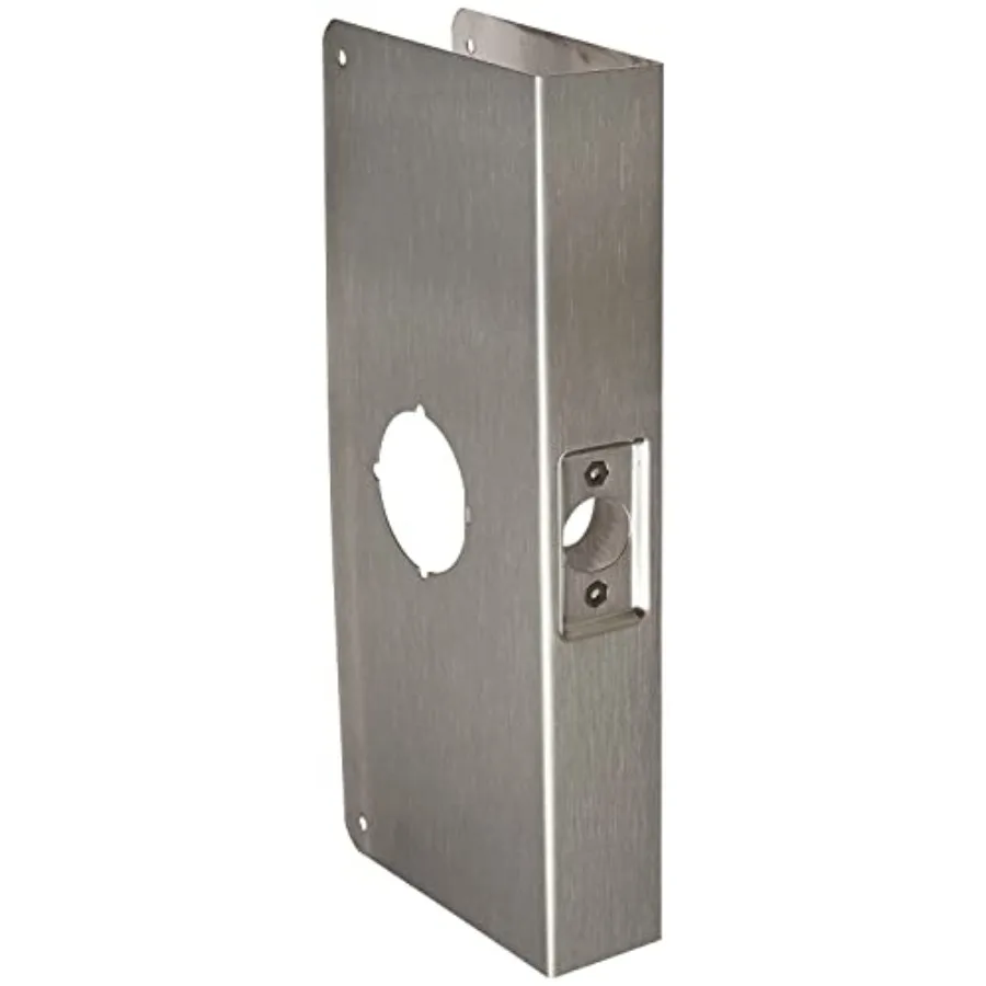 12-CW-S Stainless Steel Wrap-Around Plate, 5-1/8" x 12", For Cylinder Door Lock with 2-1/8" Hole, 2-3/4" Backset, Satin Stainle
12-CW-S Stainless Steel Wrap-Around Plate, 5-1/8" x 12", For Cylinder Door Lock with 2-1/8" Hole, 2-3/4" Backset, Satin Stainle