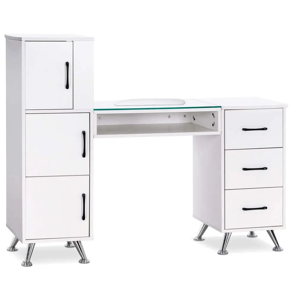 Manicure Table, Nail Makeup Desk with Drawers, Storage Beauty Salon Workstation 2611 White
Manicure Table, Nail Makeup Desk with Drawers, Storage Beauty Salon Workstation 2611 White