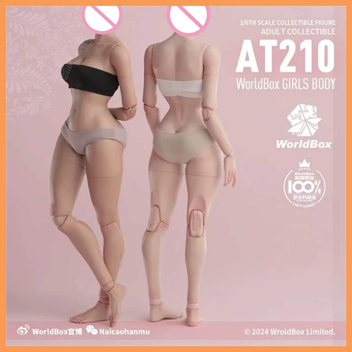 Worldbox AT210 1/6 Bee Waist Version White /Light Wheat Skin Female Super flexible Joint Body for 12inchs Action Figure Model
Worldbox AT210 1/6 Bee Waist Version White /Light Wheat Skin Female Super flexible Joint Body for 12inchs Action Figure Model