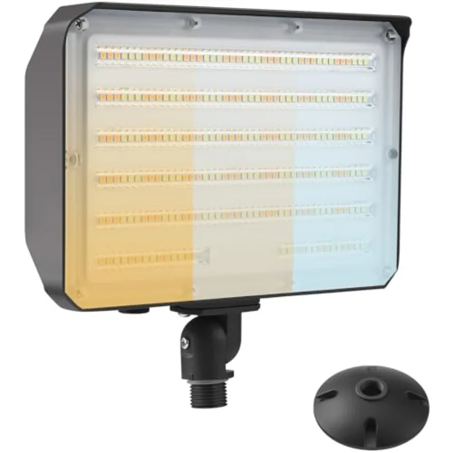 1Pack-Dusk to Dawn Outdoor 100W LED Flood Light with KnuckleandPlate, 3000K/4000K/5000K Color Selectable, 14000LM 1000W Equiv.,
1Pack-Dusk to Dawn Outdoor 100W LED Flood Light with KnuckleandPlate, 3000K/4000K/5000K Color Selectable, 14000LM 1000W Equiv.,