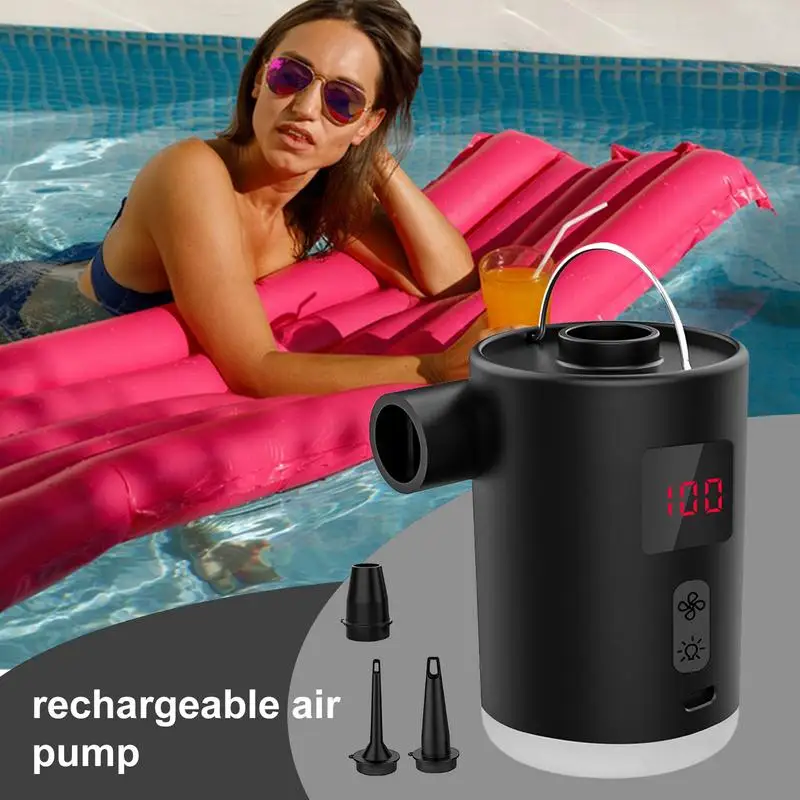 Air Pump For Inflatables Small Air Pump For Inflatables Rechargeable Compressors Fast Inflation With LED Lamp For Camping Guest
Air Pump For Inflatables Small Air Pump For Inflatables Rechargeable Compressors Fast Inflation With LED Lamp For Camping Guest