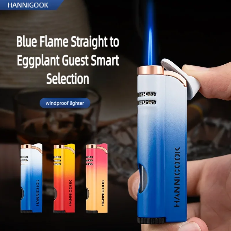 Simple Straight Blue Flame Lighter, Zinc Alloy Personalized Creative Single Flame Portable Cigar Lighter, Smoking Accessories
Simple Straight Blue Flame Lighter, Zinc Alloy Personalized Creative Single Flame Portable Cigar Lighter, Smoking Accessories