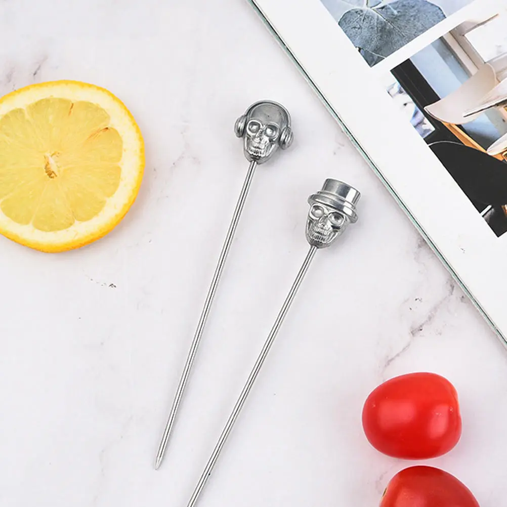 6pcs Stainless Skull Cocktail Picks Fruit Snack Dessert Reusable Bar Unique Drink Picks Tools Easy Clean
6pcs Stainless Skull Cocktail Picks Fruit Snack Dessert Reusable Bar Unique Drink Picks Tools Easy Clean