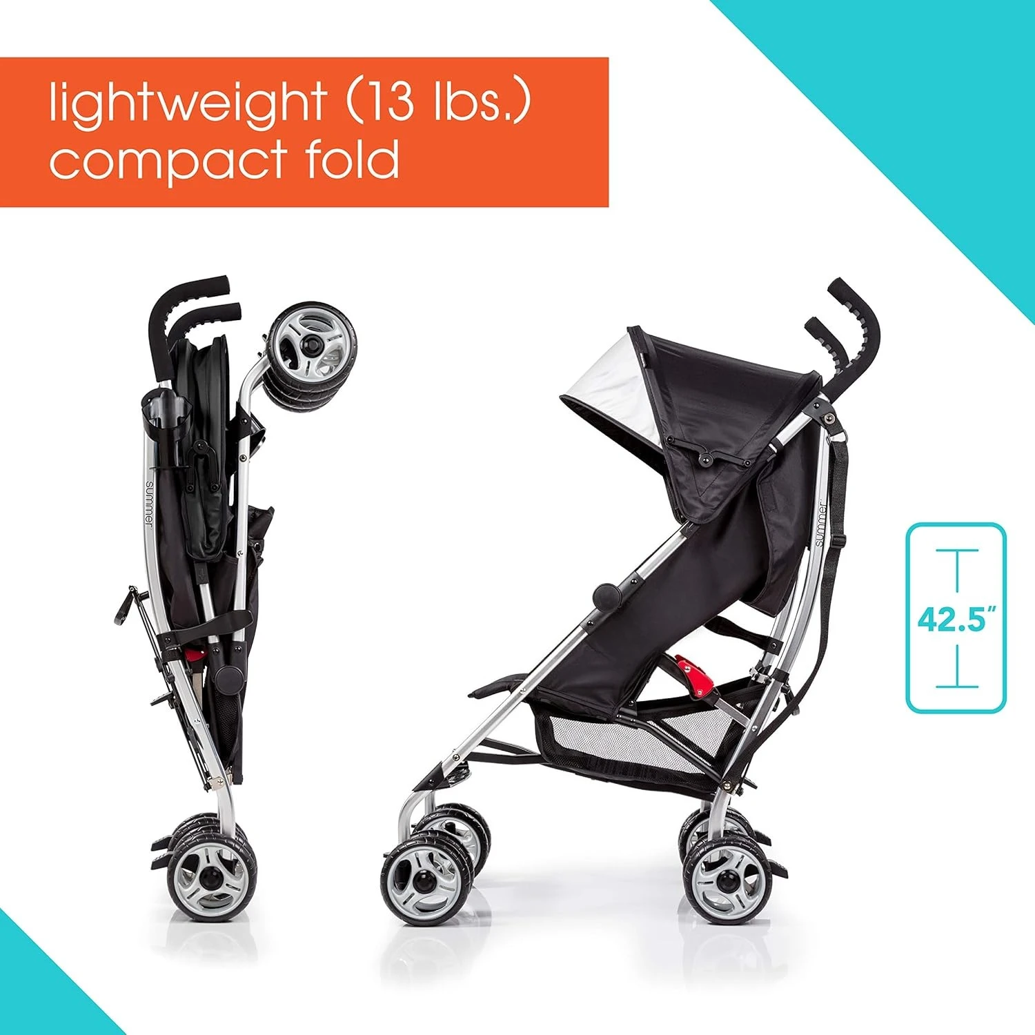 Convenience Stroller, Black – Lightweight, with Aluminum Frame, Large Seat Area, Mesh Siding, 4 Position Recline, – for Travel
Convenience Stroller, Black – Lightweight, with Aluminum Frame, Large Seat Area, Mesh Siding, 4 Position Recline, – for Travel
