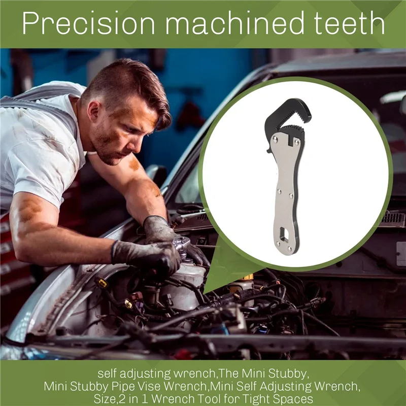 A84X-2X The Mini Stubby, Mini Stubby Pipe Vise Wrench, Mini Self Adjusting Wrench, Size, 2 In 1 Wrench Tool For Tight Spaces
A84X-2X The Mini Stubby, Mini Stubby Pipe Vise Wrench, Mini Self Adjusting Wrench, Size, 2 In 1 Wrench Tool For Tight Spaces