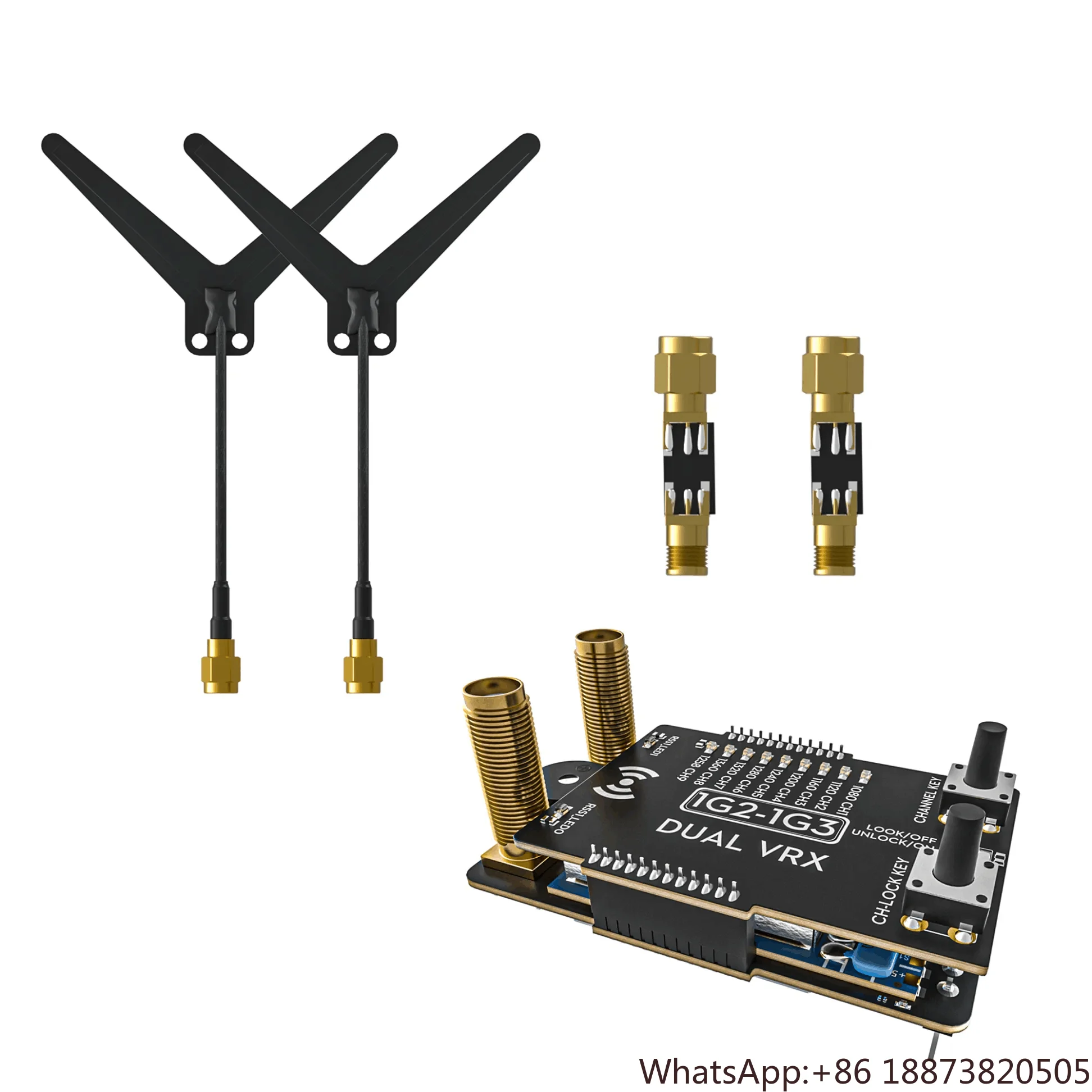 1G2-1G3 Dual VRX Analog 9CH Glasses Receiver Module Wide Receiving Frequency Range RC FPV Racing Aircraft
1G2-1G3 Dual VRX Analog 9CH Glasses Receiver Module Wide Receiving Frequency Range RC FPV Racing Aircraft