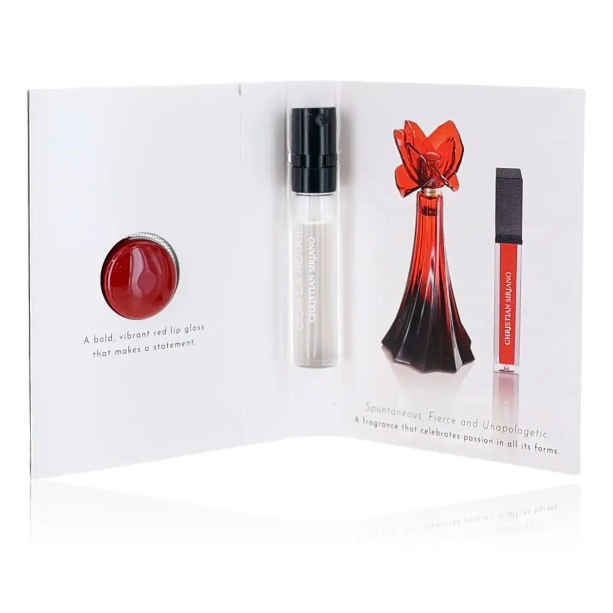 Ooh La Rouge от Christian Siriano, 0.06 унций, парфюмерная вода (EDP) в формате спрея, женский пробник с блеском для губ.
Ooh La Rouge от Christian Siriano, 0.06 унций, парфюмерная вода (EDP) в формате спрея, женский пробник с блеском для губ.
