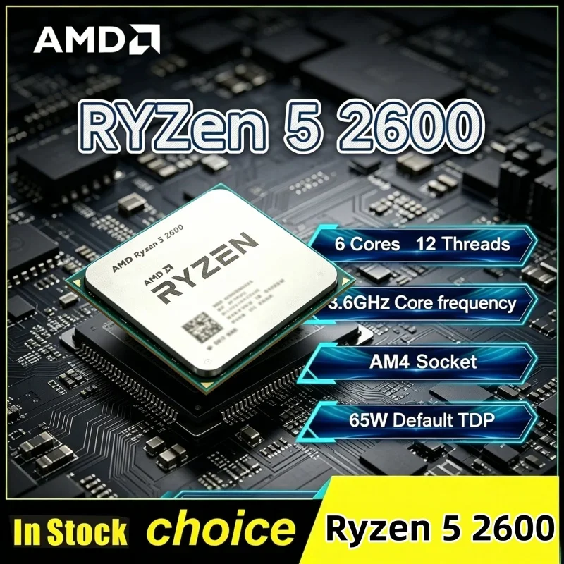3.4GHz Base Frequency AMD Ryzen 5 2600 CPU 6-Core 12-Thread Efficient Desktop Processor Perfectly Matches Common Socket AM4
3.4GHz Base Frequency AMD Ryzen 5 2600 CPU 6-Core 12-Thread Efficient Desktop Processor Perfectly Matches Common Socket AM4