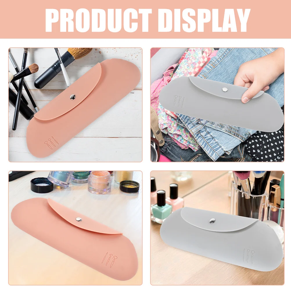 2pcs Silicone Makeup Brush Holder Travel Case Magnetic Closure Brush Organizer Pouch For Makeup Storage Beauty Tool Bag
2pcs Silicone Makeup Brush Holder Travel Case Magnetic Closure Brush Organizer Pouch For Makeup Storage Beauty Tool Bag