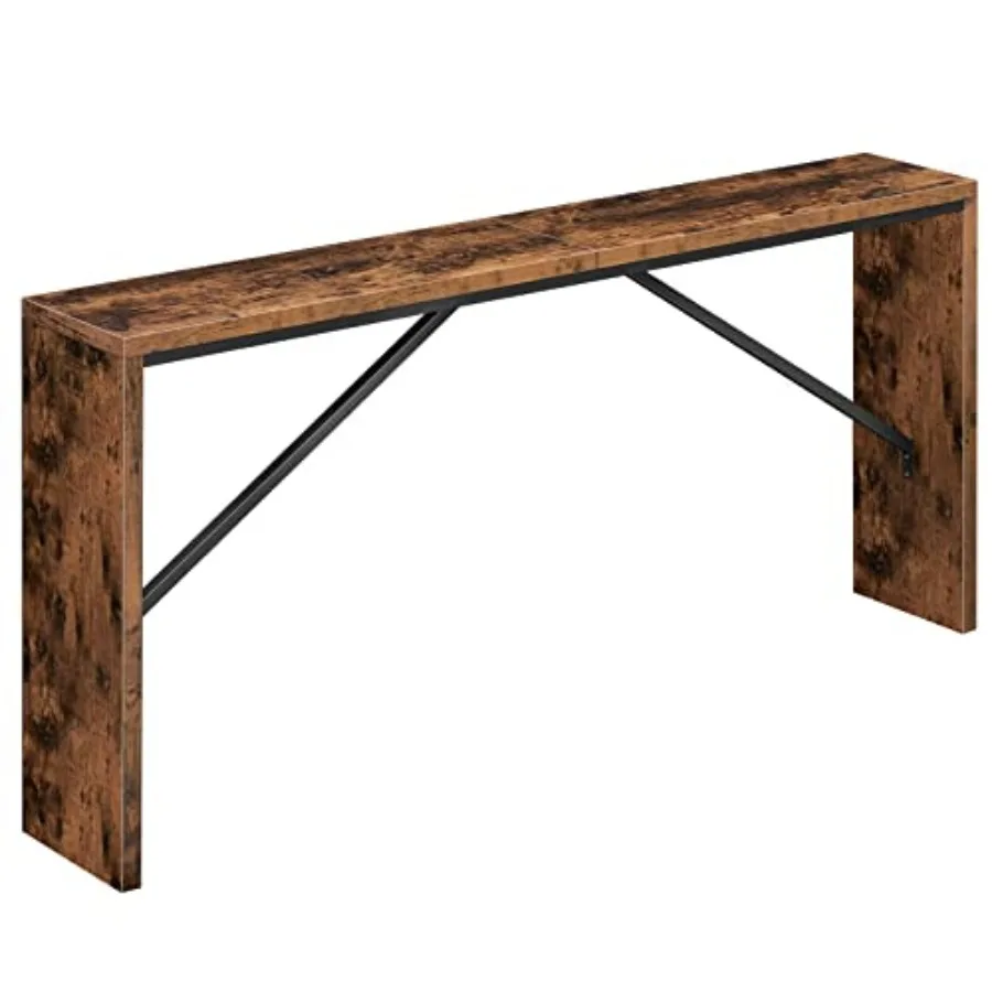 Console Table 62.2" Long Sofa Table Behind Couch Narrow Entryway Table Farmhouse Dining Table with Angled Metal Frame Industria
Console Table 62.2" Long Sofa Table Behind Couch Narrow Entryway Table Farmhouse Dining Table with Angled Metal Frame Industria