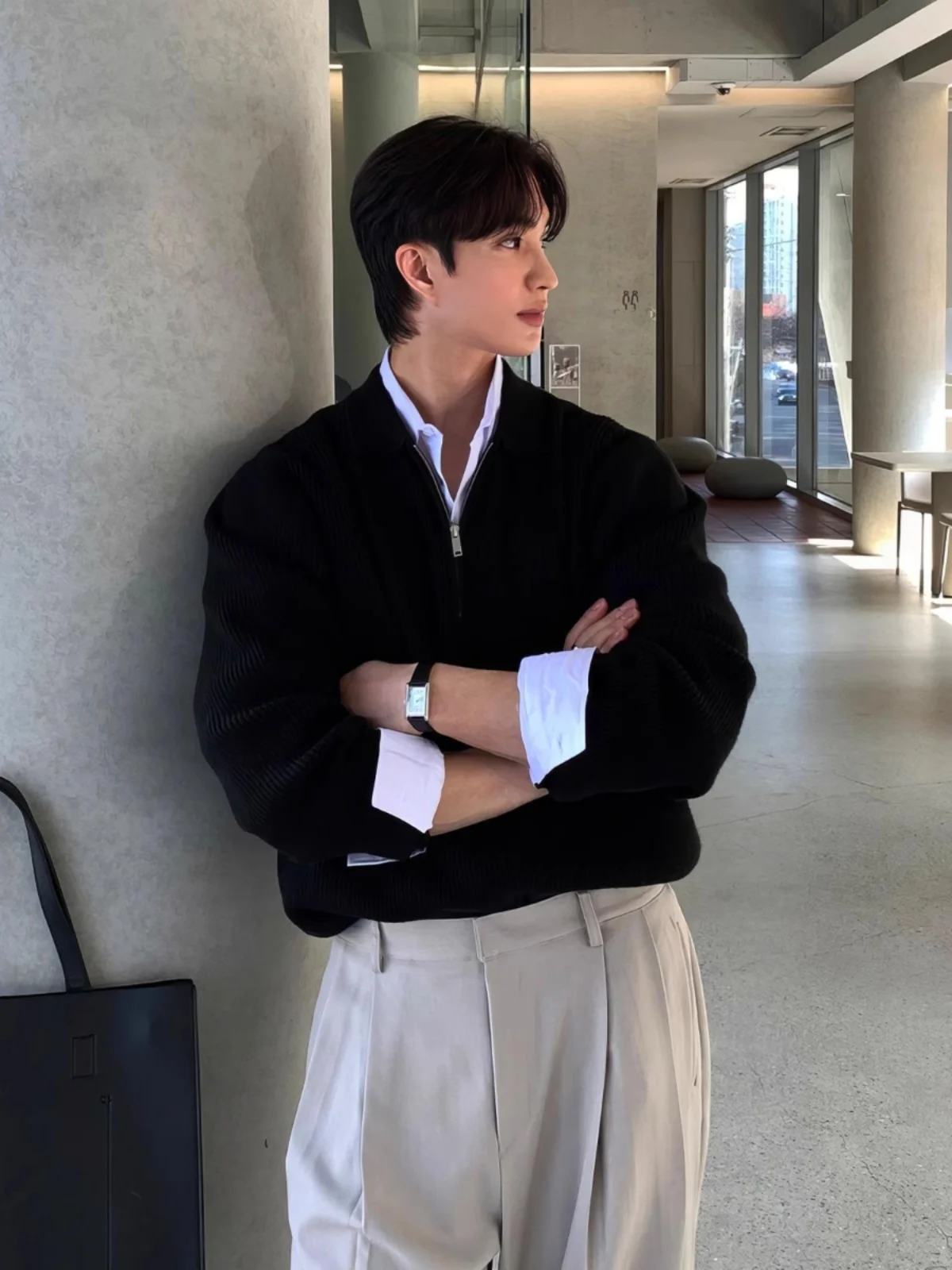 Bla f Zipper irt Knitted Sweater Men Early Autumn Korean Sle High End Cleanfit Casual Knitted Outerwear
Bla f Zipper irt Knitted Sweater Men Early Autumn Korean Sle High End Cleanfit Casual Knitted Outerwear