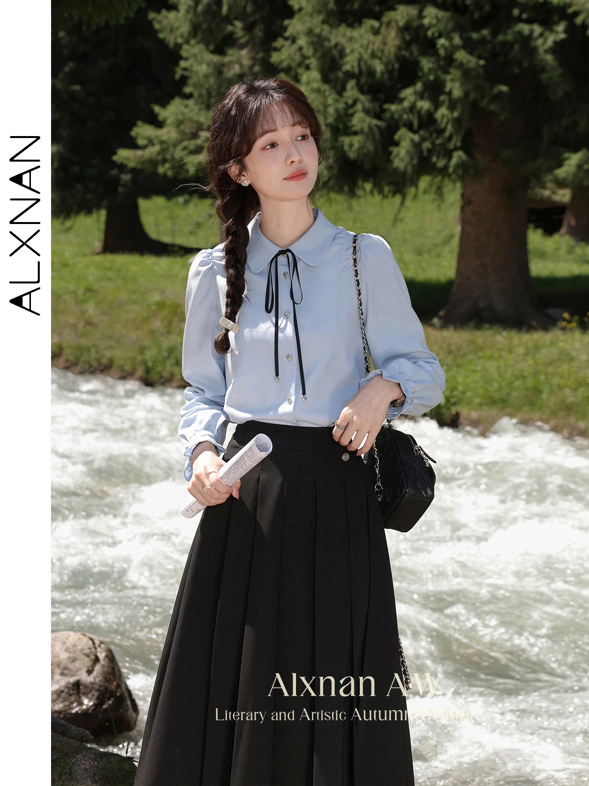 ALXNAN Women's Temperament Casual Shirts 2024 Fall Winter Lapel Collar Lace-up Flare Sleeve Heart Buttons Female Clothing L39507
ALXNAN Women's Temperament Casual Shirts 2024 Fall Winter Lapel Collar Lace-up Flare Sleeve Heart Buttons Female Clothing L39507