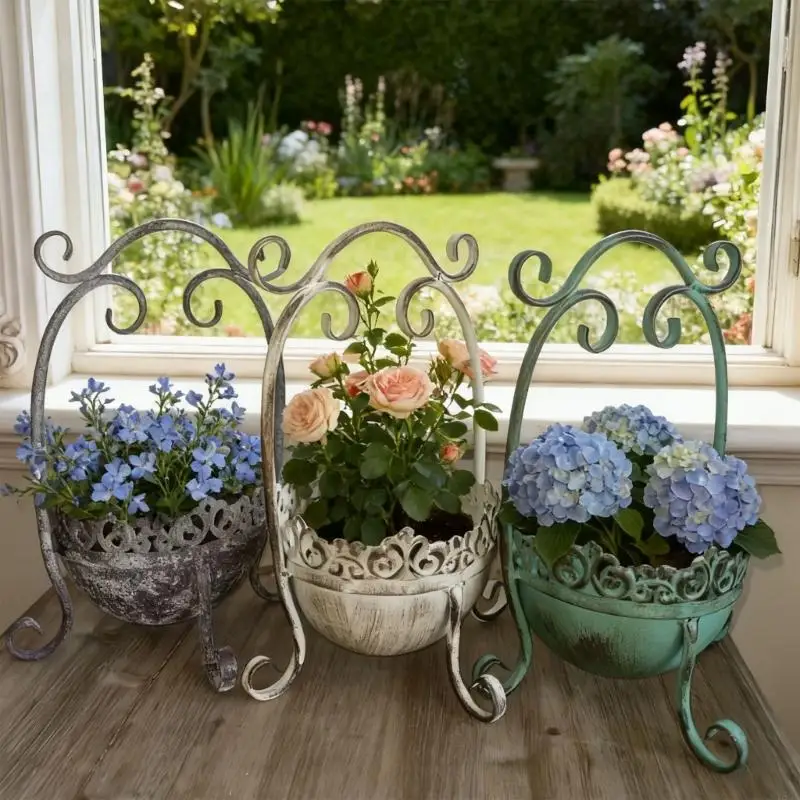 Aged Iron Basket Container Balcony Flower Vase With Lace Trim For Sophisticated House Decoration And Tabletop Display Y5GB
Aged Iron Basket Container Balcony Flower Vase With Lace Trim For Sophisticated House Decoration And Tabletop Display Y5GB
