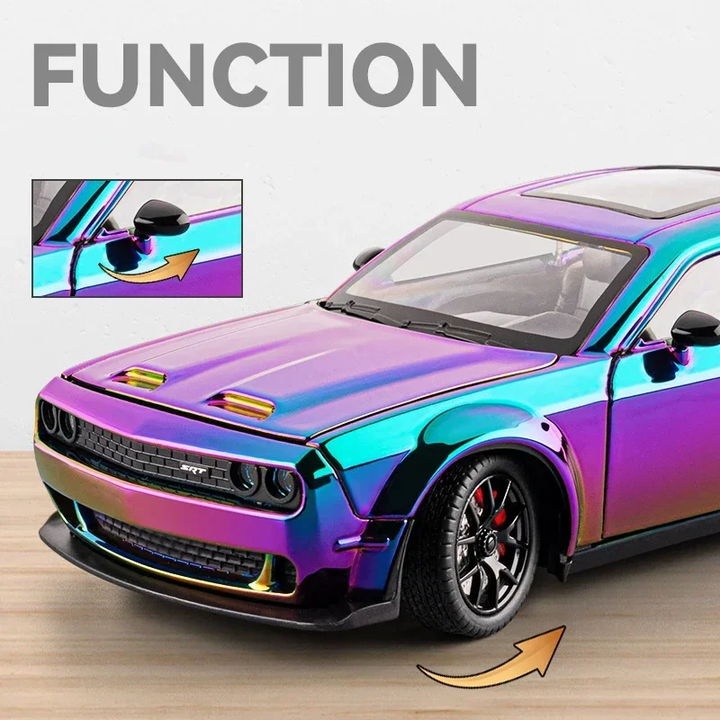 1:24 Dodge Challenger Hellcat Redeye Alloy Car Model Sound and Light Pull Back Children's Toy Collectibles Birthday gift
1:24 Dodge Challenger Hellcat Redeye Alloy Car Model Sound and Light Pull Back Children's Toy Collectibles Birthday gift