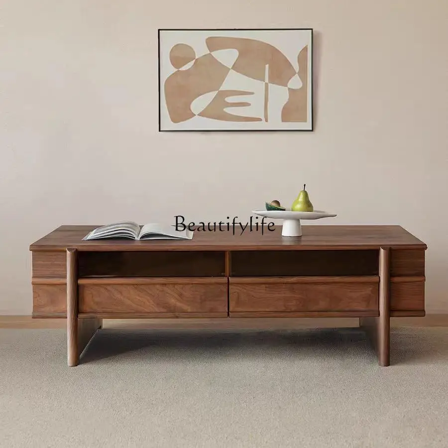 North American black walnut coffee table simple modern living room solid wood small apartment multi-functional locker
North American black walnut coffee table simple modern living room solid wood small apartment multi-functional locker