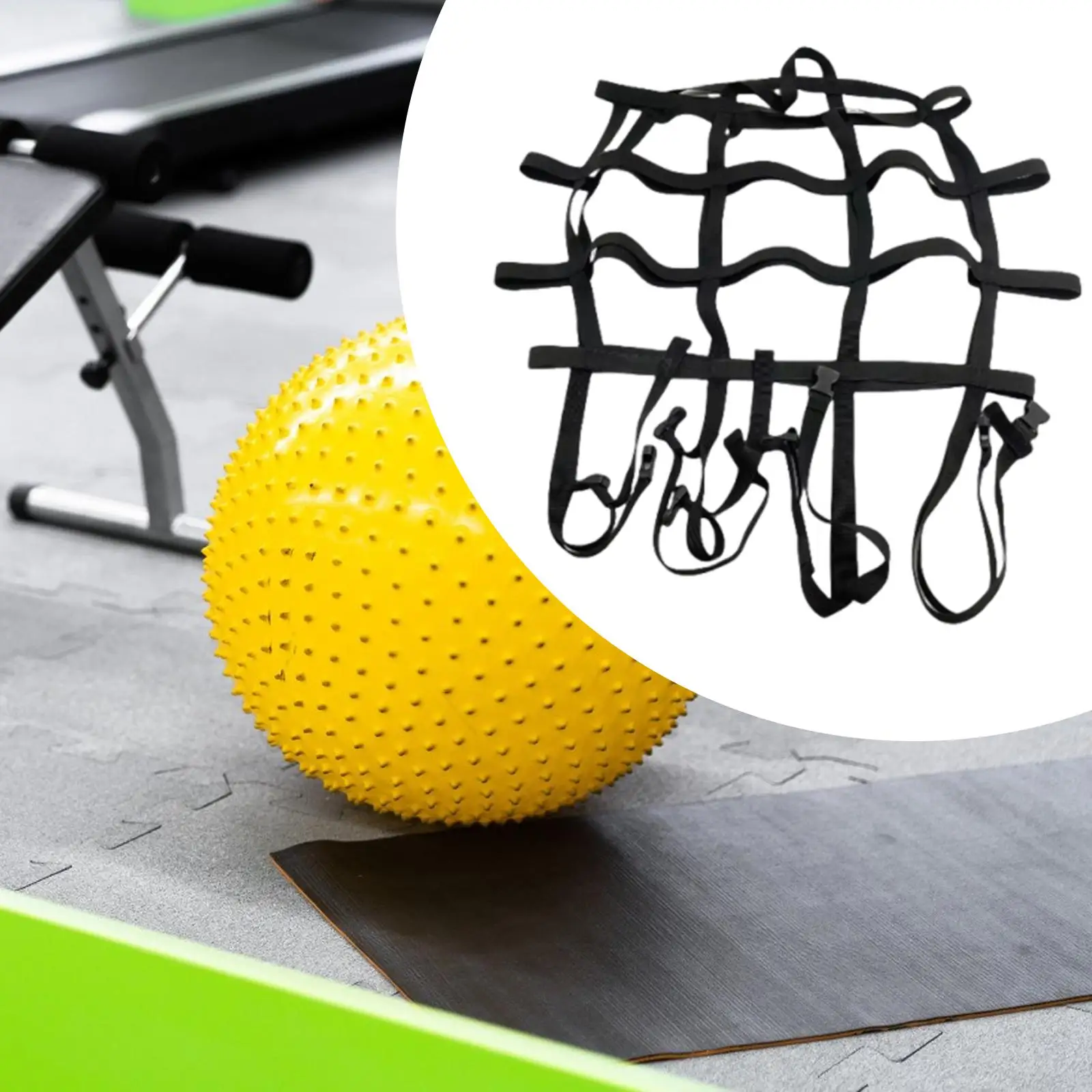 Fitness Yoga Ball Strap ,Yoga Ball Somersault Auxiliary, Lightweight Multipurpose Sturdy Elastic Yoga Ball Chair for Gym Home
Fitness Yoga Ball Strap ,Yoga Ball Somersault Auxiliary, Lightweight Multipurpose Sturdy Elastic Yoga Ball Chair for Gym Home