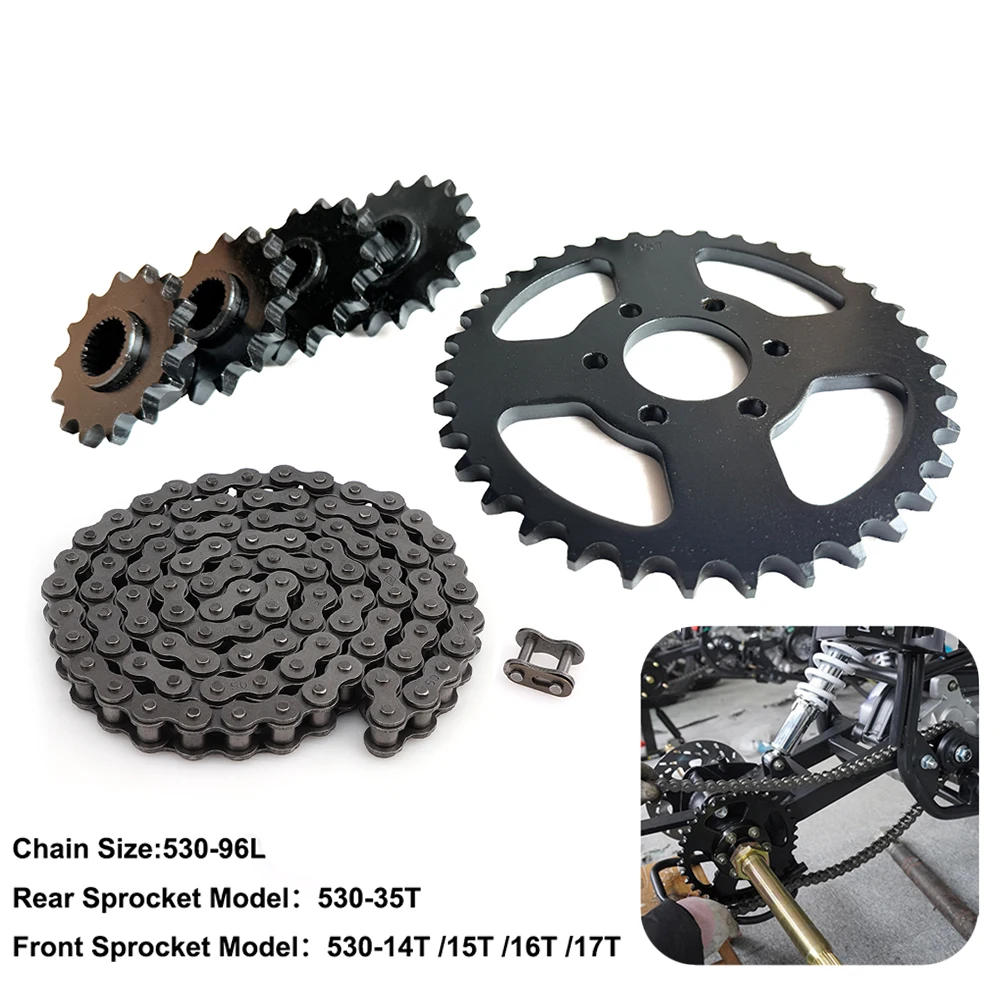 #530 96 Link Drive Chain Sprocket Kit Front 14/15/16/17T Rear 35T For Chinese GY6 150cc 200cc 250cc ATV Go Kart UTV Buggy Quad
#530 96 Link Drive Chain Sprocket Kit Front 14/15/16/17T Rear 35T For Chinese GY6 150cc 200cc 250cc ATV Go Kart UTV Buggy Quad