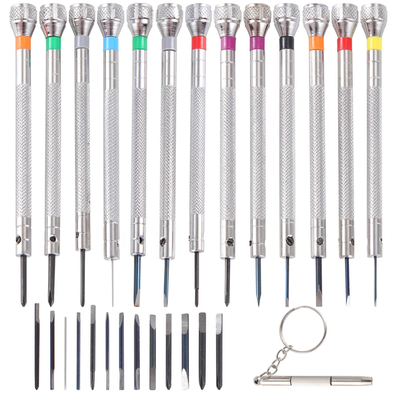 ABVG-13 Pieces Mini Precision Watch Screwdriver Jeweler Watch Screwdriver Set 0.6-2.0 Mm With 13 Extra Replace Blades
ABVG-13 Pieces Mini Precision Watch Screwdriver Jeweler Watch Screwdriver Set 0.6-2.0 Mm With 13 Extra Replace Blades