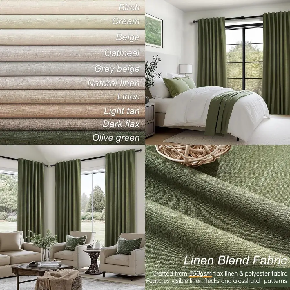 84 Olive Green Pinch Pleat Blackout Curtains with Hooks, Boho Style for Living Room & Bedroom
84 Olive Green Pinch Pleat Blackout Curtains with Hooks, Boho Style for Living Room & Bedroom