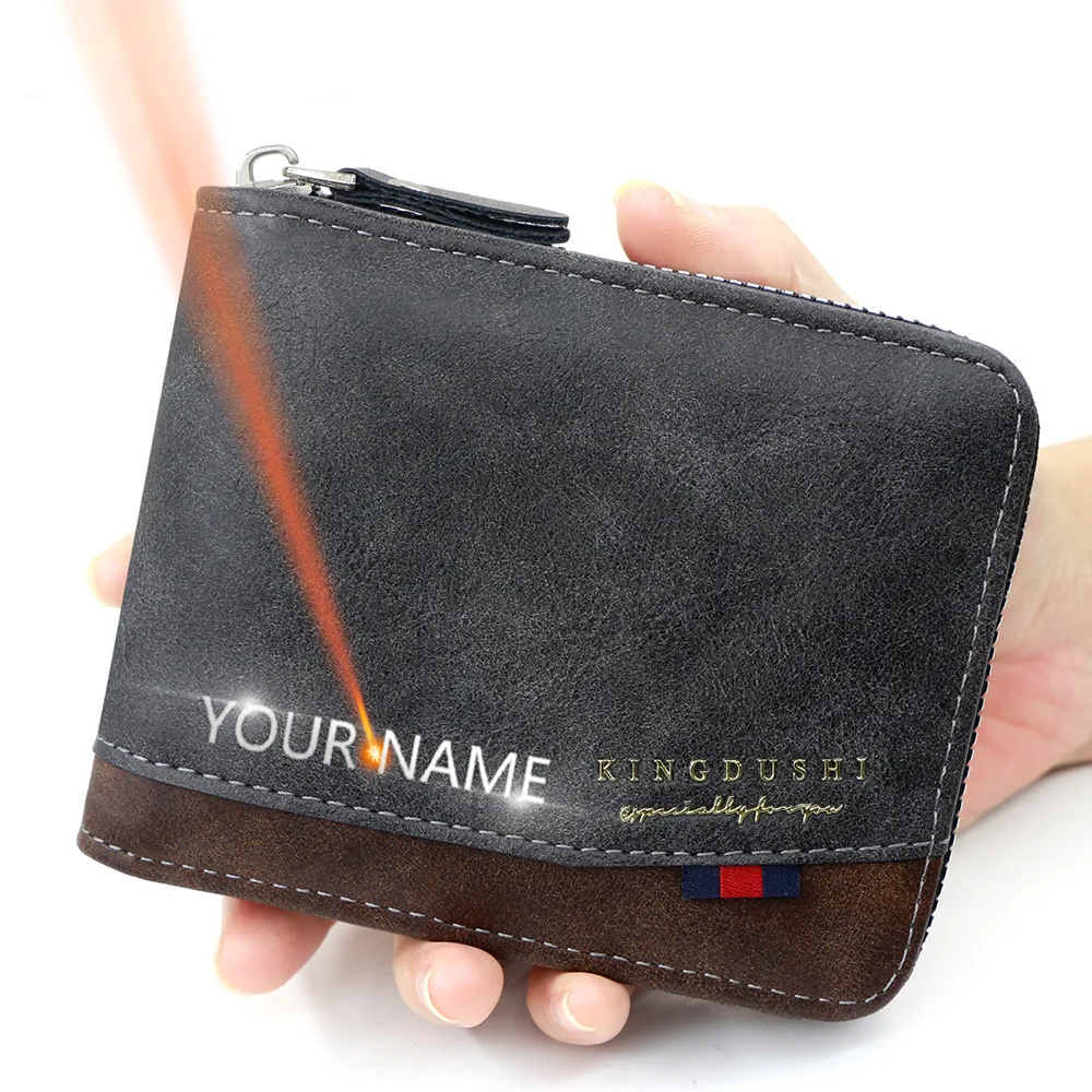 New Name Engraving Men Wallets Large Capacity Zipper Coin Pocket Male Purses Card Bags Photo Holder Simple Men Card Holder
New Name Engraving Men Wallets Large Capacity Zipper Coin Pocket Male Purses Card Bags Photo Holder Simple Men Card Holder