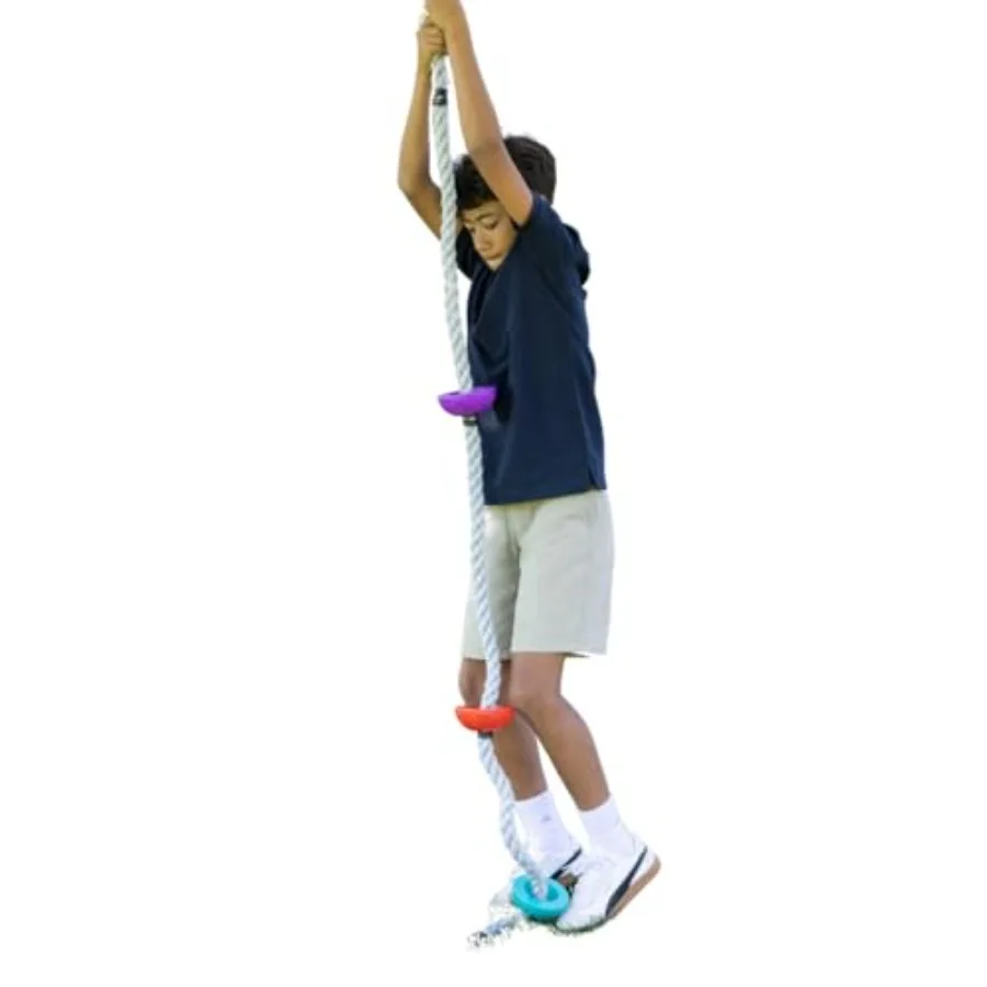 Slackers 8 ft Multi-Color Climbing Rope - Best Outdoor Ninja Warrior Training Equipment for - A Great Addition to Your Backyard
Slackers 8 ft Multi-Color Climbing Rope - Best Outdoor Ninja Warrior Training Equipment for - A Great Addition to Your Backyard