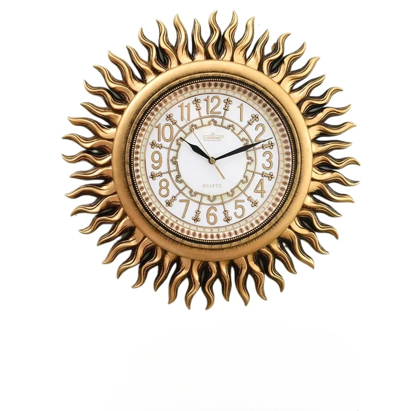 European Wall Clock Silent Living Room Clock Creative Retro Sun Light Luxury American Quartz Clock Decorative Hanging Watch
European Wall Clock Silent Living Room Clock Creative Retro Sun Light Luxury American Quartz Clock Decorative Hanging Watch