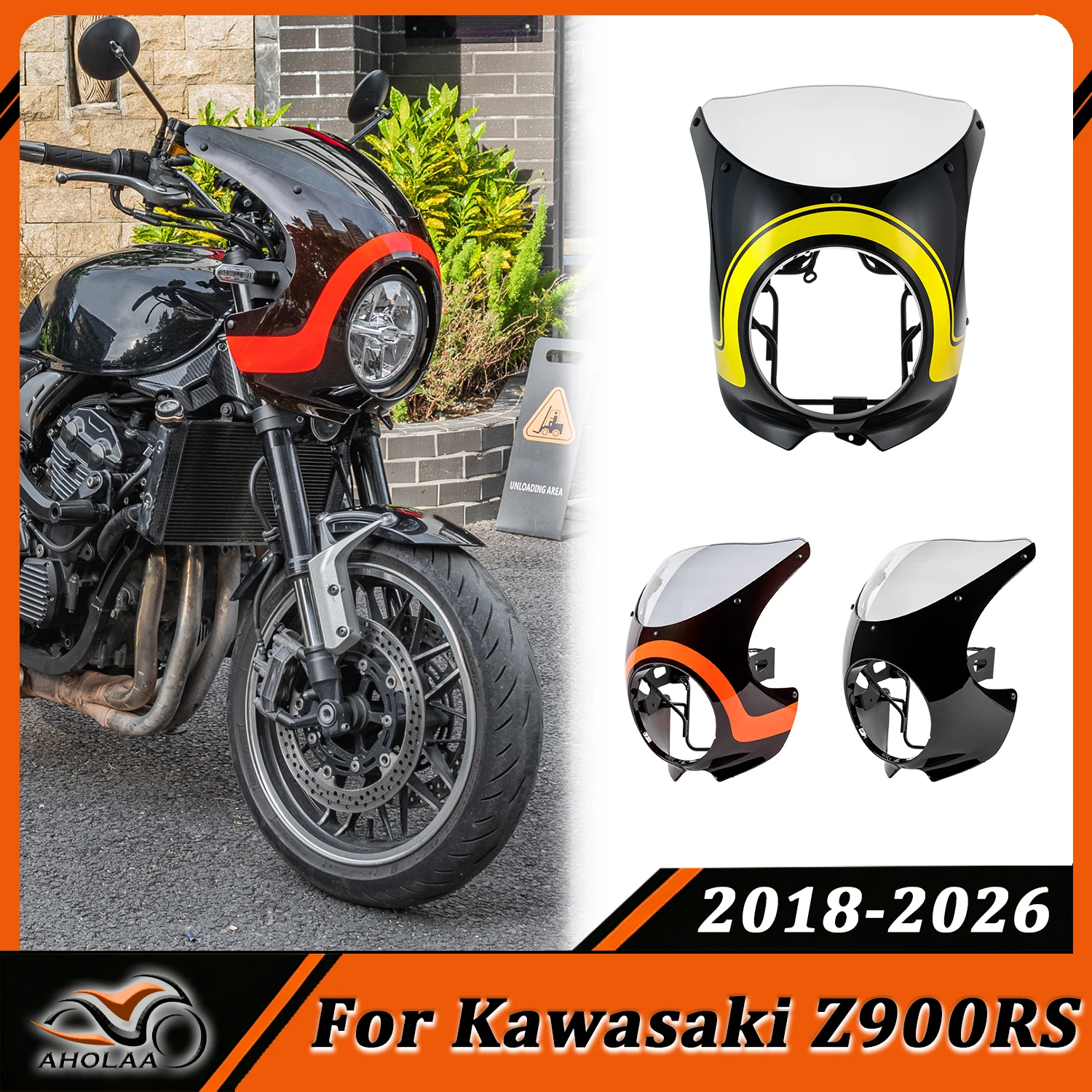 For Kawasaki Z900RS FZ900 RS Front Headlight Fairing Cover Windscreen 2018-2026 Headlamp Windshield Frame Motorcycle Accessories
For Kawasaki Z900RS FZ900 RS Front Headlight Fairing Cover Windscreen 2018-2026 Headlamp Windshield Frame Motorcycle Accessories